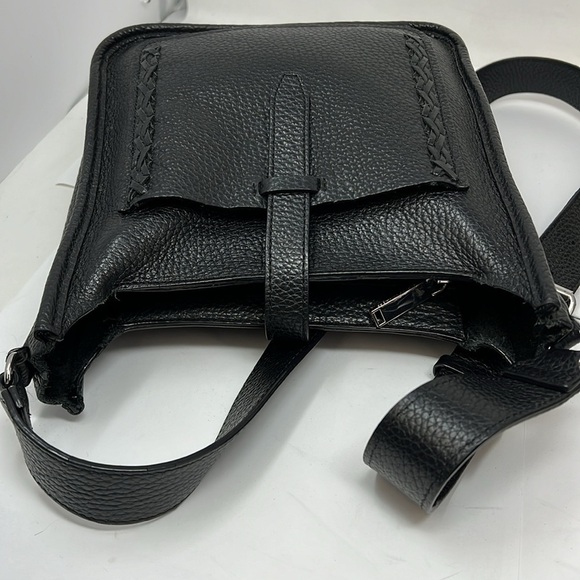Rebecca Minkoff Unlined Whipstitch Feed Pebbled Leather Crossbody - Picture 6 of 9